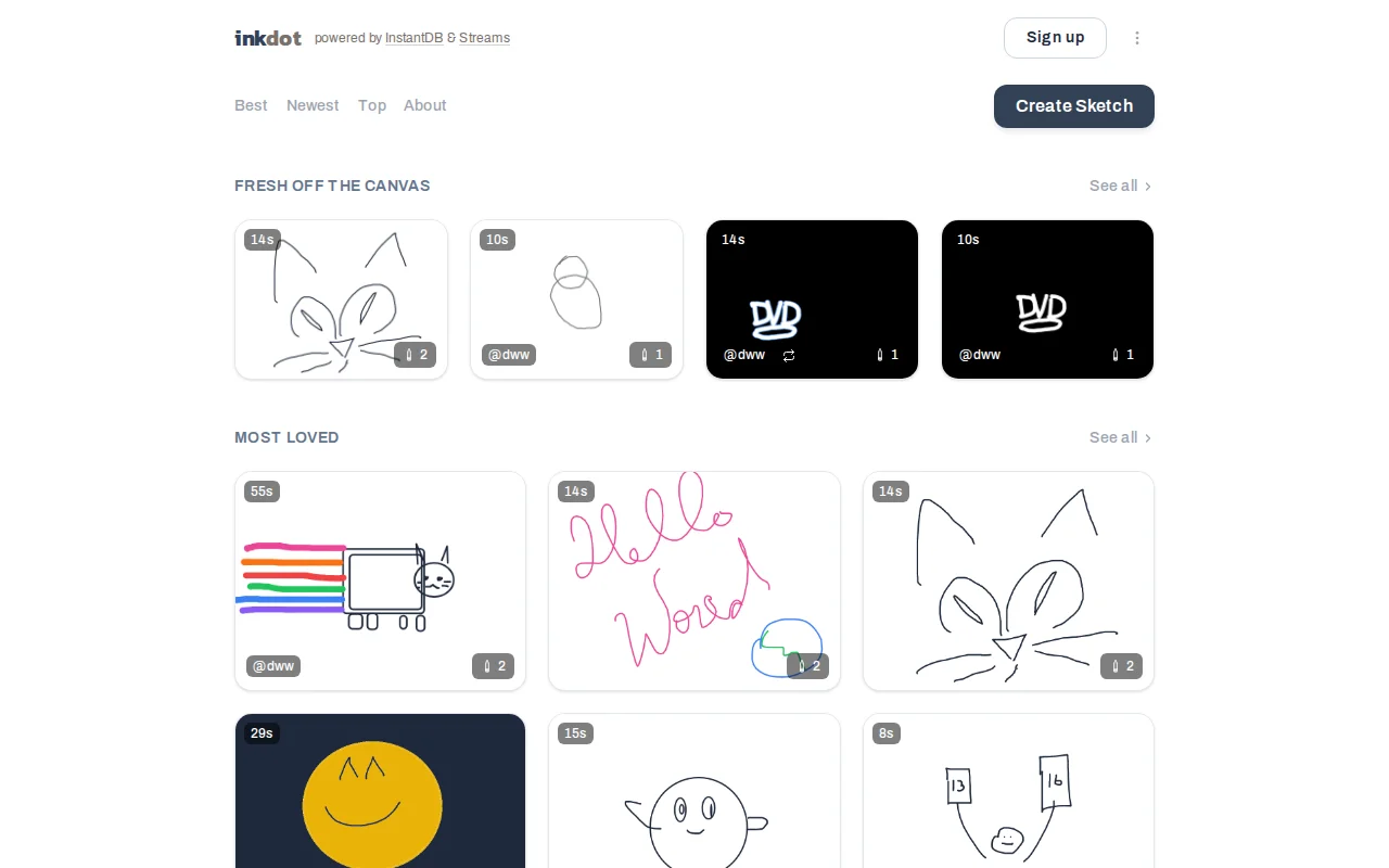 Draw a sketch and watch it back again with persistent WebStreams
