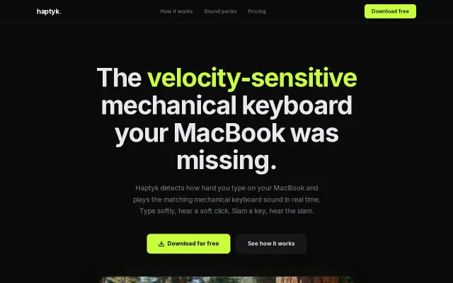 Mech keyboard sounds driven by a hidden accelerometer in MacBooks