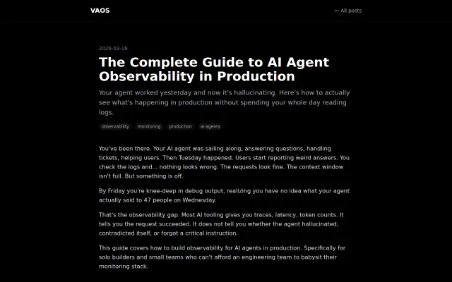 Complete Guide to AI Agent Observability in Production