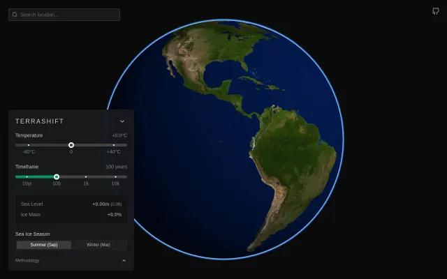 TerraShift: What does +2°C (or -20°C) look like on Earth?