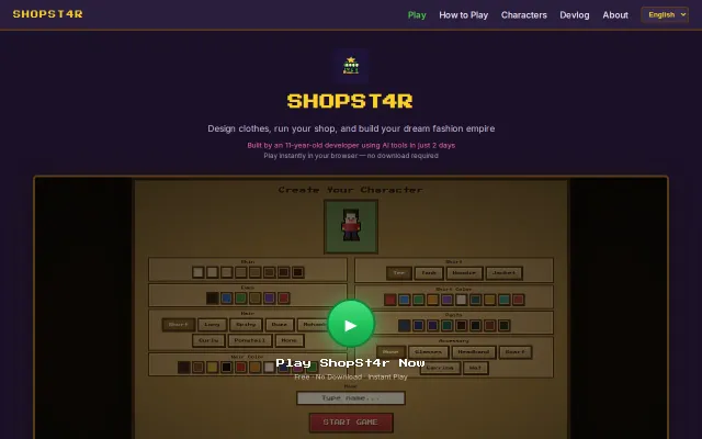 My 11-year-old built a pixel shop game using OpenClaw in 2 days