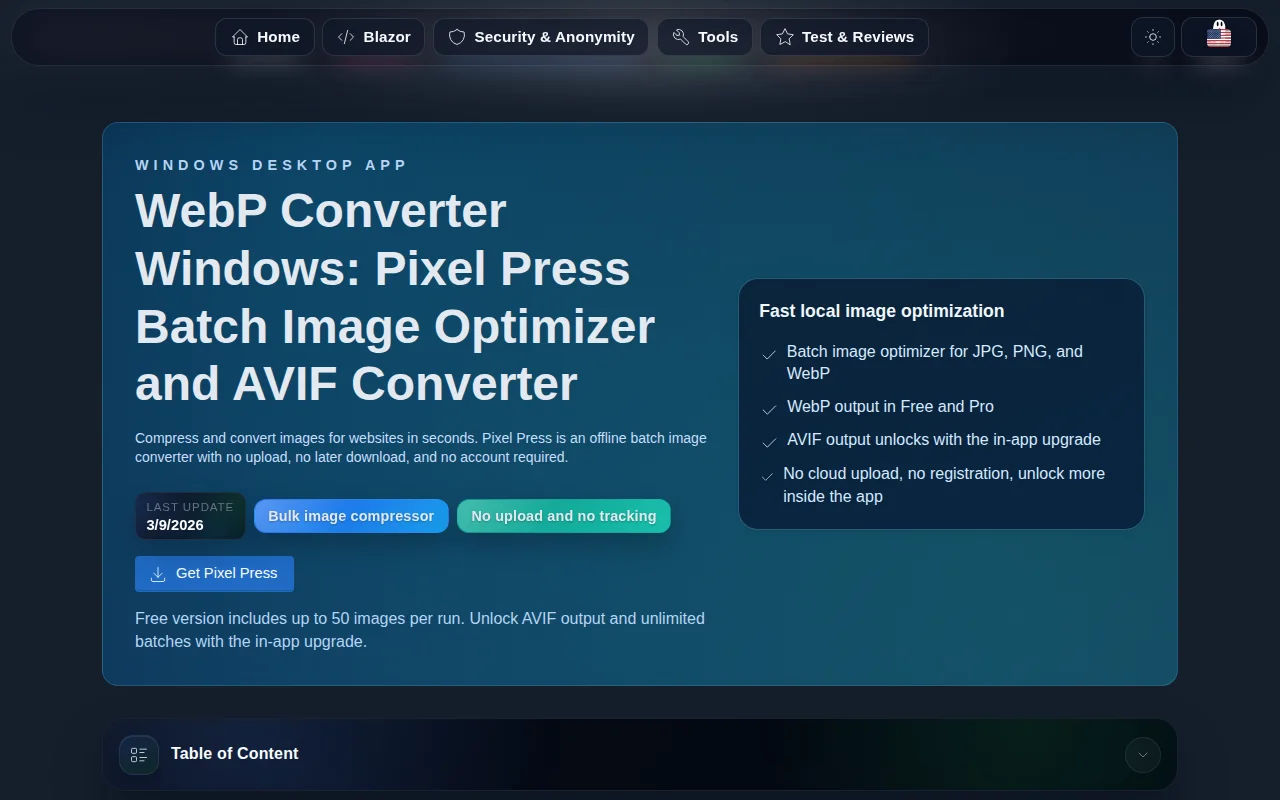 A local WebP/AVIF converter because I was tired of slow browser tools