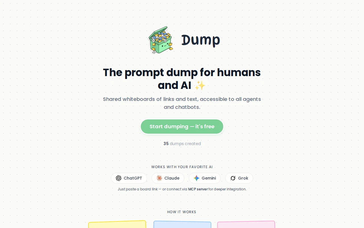 Dump – easily share context with AI