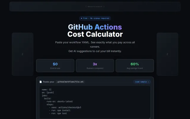 Paste your YAML to calculate and optimize GitHub Actions costs