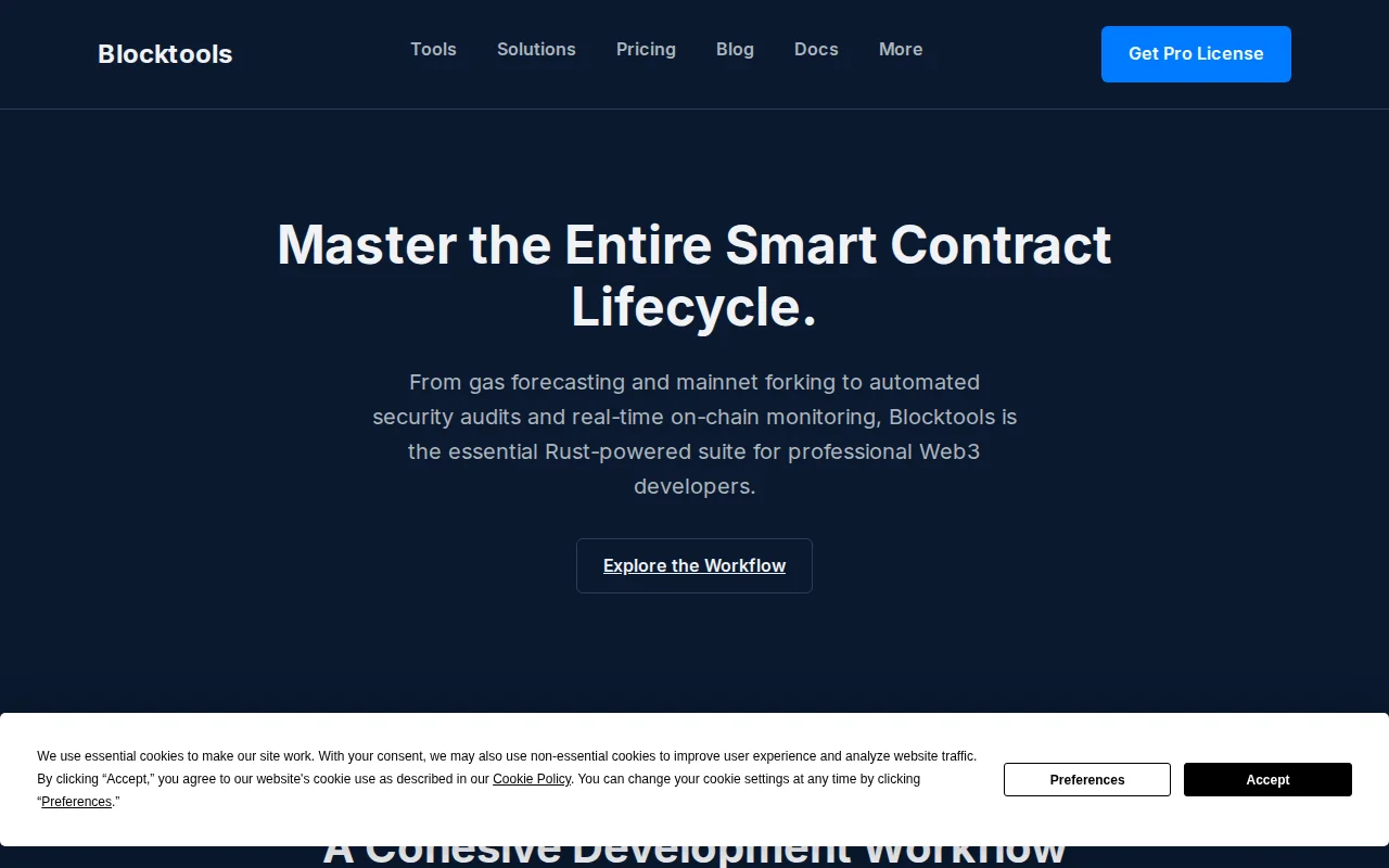 Blocktools – a Rust-powered suite for the smart contract lifecycle