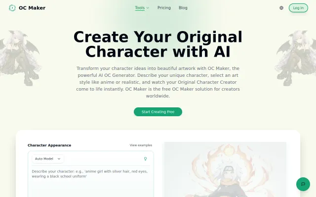 OC Maker – character generator with reference images and prompt tools