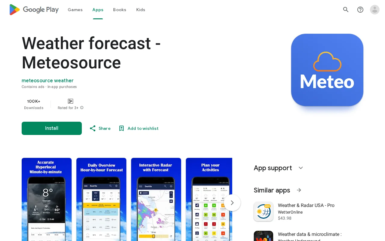 Meteosource – Hyper-local weather app with minute-level nowcasting