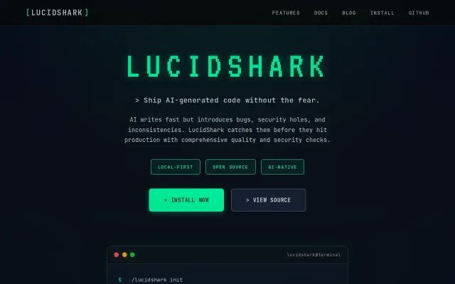 LucidShark – Local-first, open-source quality and security gate