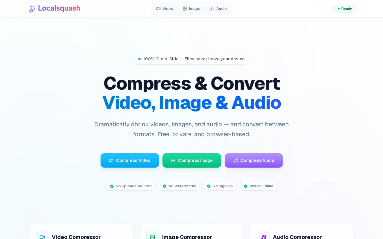 LocalSquash – A local web UI for FFmpeg.wasm