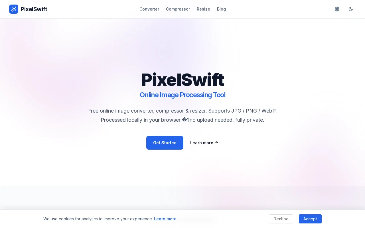 PixelSwift – Image compression that never uploads your files