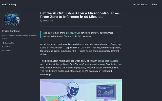 AI agent deploys an edge AI model on a microcontroller via MCP