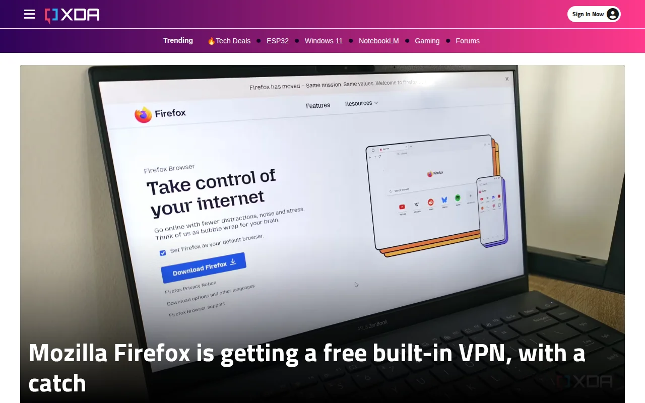 Mozilla Firefox is getting a free built-in VPN, with a catch