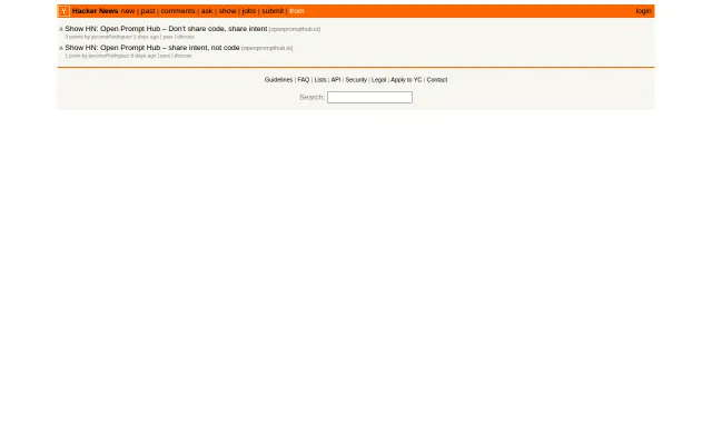 Open Prompt Hub – Don't share code, share intent