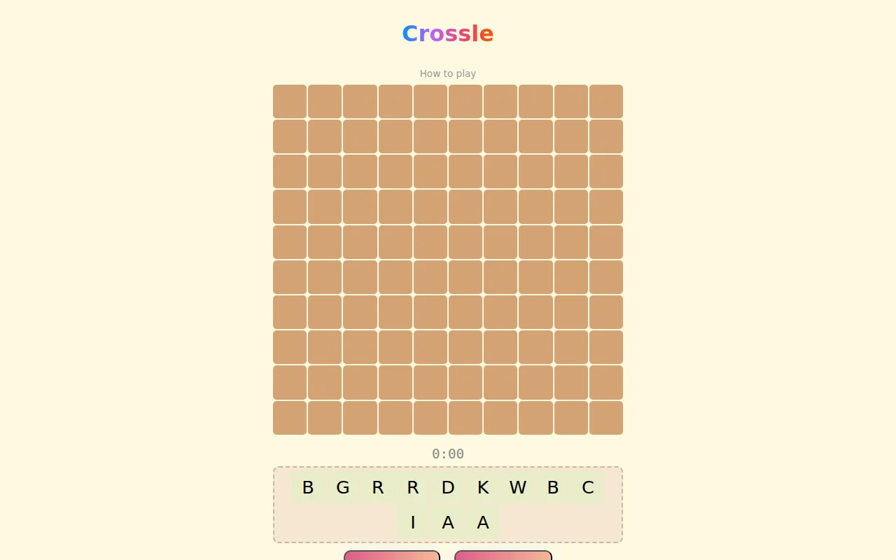 Crossle – Scrabble meets crossword game