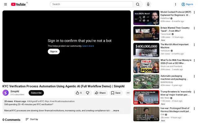KYC Verification Process Automation Using Agentic AI
