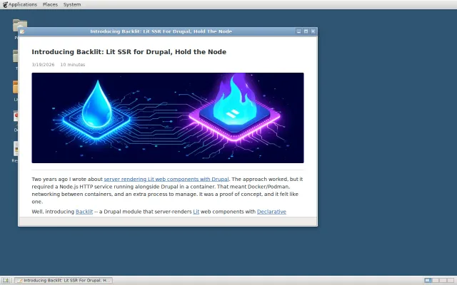 Backlit – Lit Web Component SSR for Drupal via Go and WASM, No Node.js