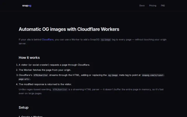 OG images to every page with a Cloudflare Worker (no origin changes)