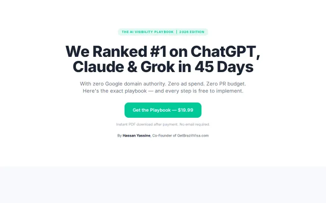I documented how we ranked #1 on ChatGPT in 45 days with $0