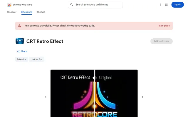CRT Retro Effect on any website