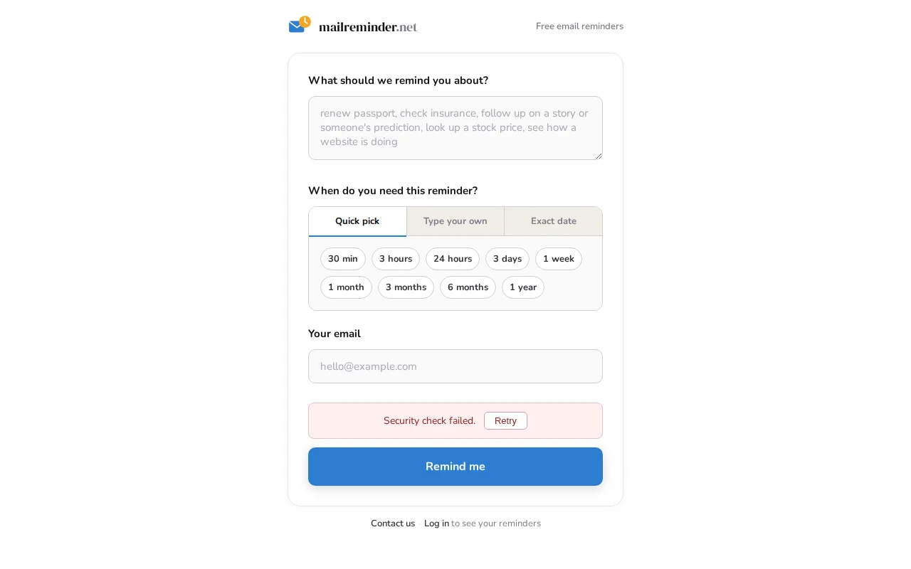 I built a super simple email reminder inspired by the RemindMe! bot