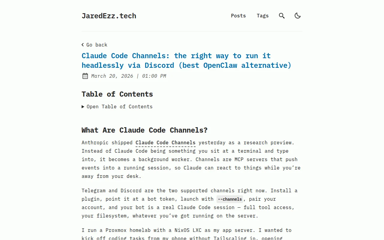 Claude Code Channels Headless via Discord (OpenClaw Alternative)