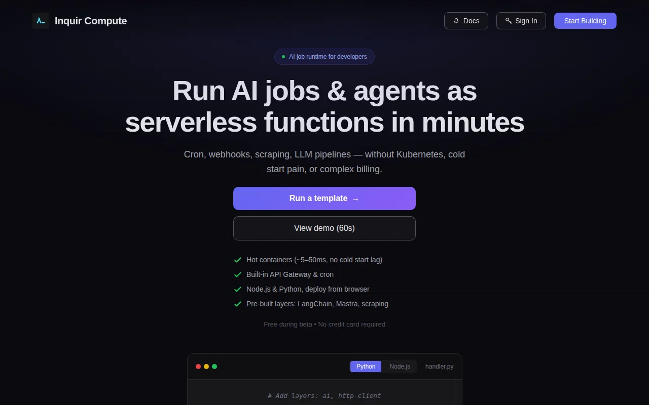 I have created my own serverless lambda service