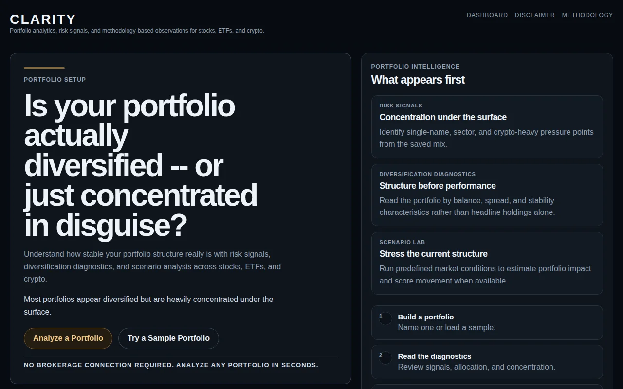 I built a portfolio health analyzer