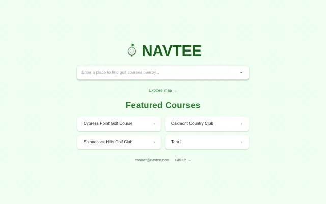 Navtee – Golf course directory and navigation app