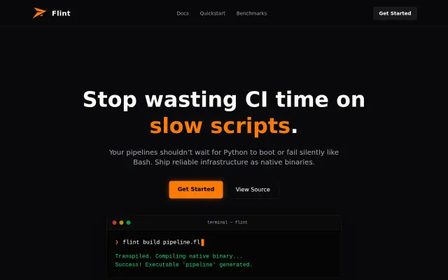 Flint – A compiled language to replace complex Bash scripts