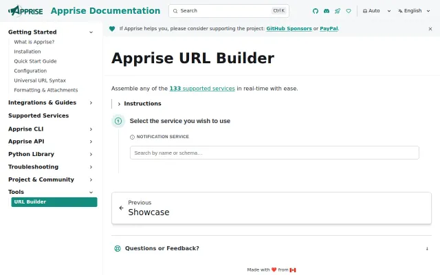 Apprise (Notification Platform) URL Generation Just Got Easier