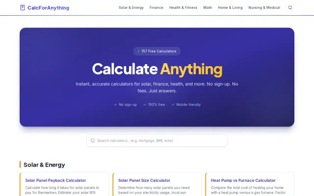 Free online calculators built with AI
