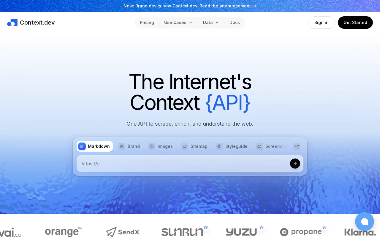 Context.dev – One API to scrape, enrich, and understand the web