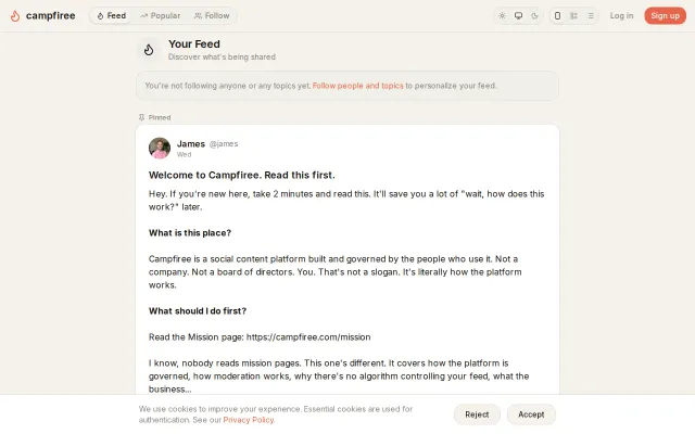 Campfiree – A social platform where users govern everything