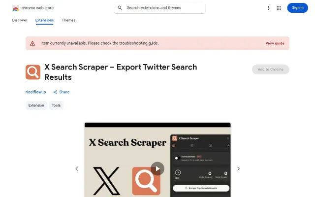 X Search Scraper – Export Twitter Search Results