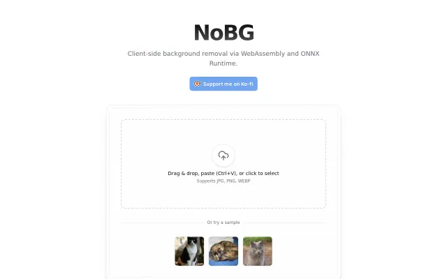 NoBG – Edge AI background remover
