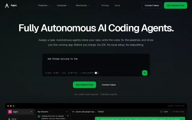 Agen: spin up unlimited parallel AI coding agents in the cloud
