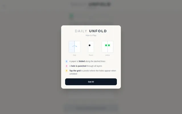 Daily Unfold – A paper folding puzzle game