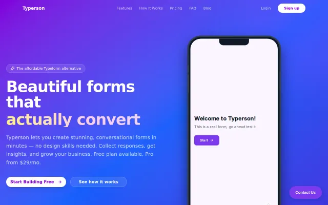 A form builder that feels like chatting
