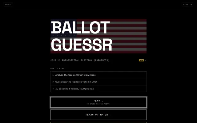 BallotGuessr – Guess the 2024 election margin from a Street View photo