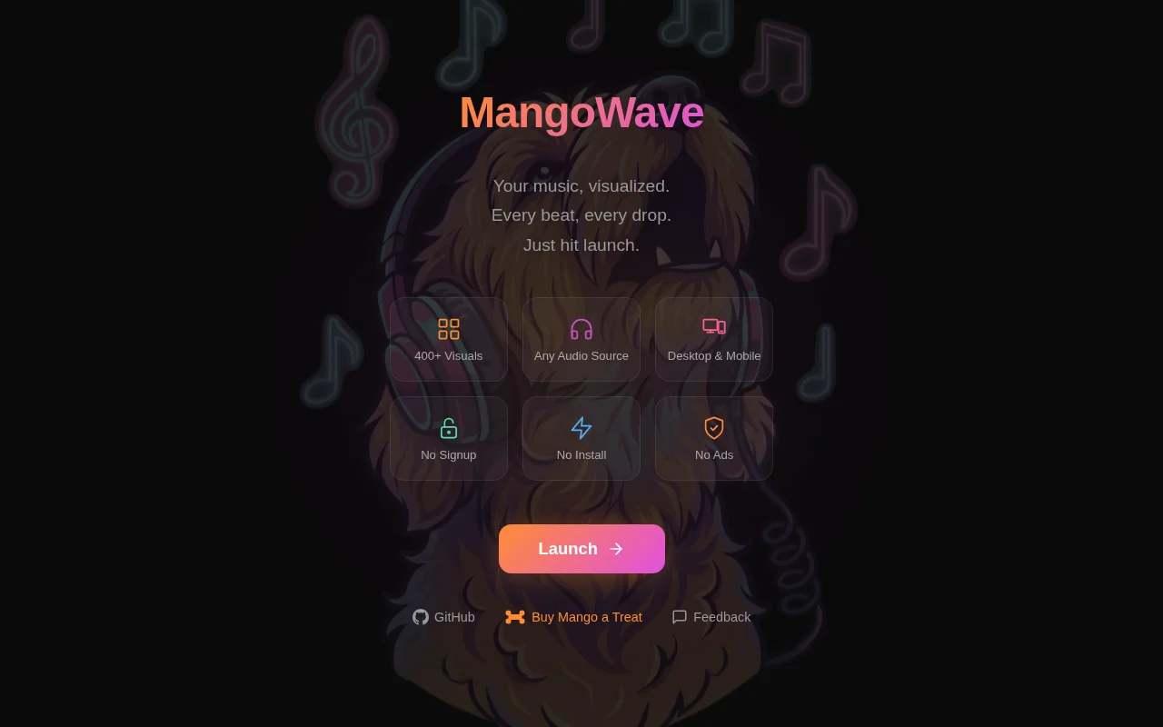 MangoWave – Open-source browser audio visualizer