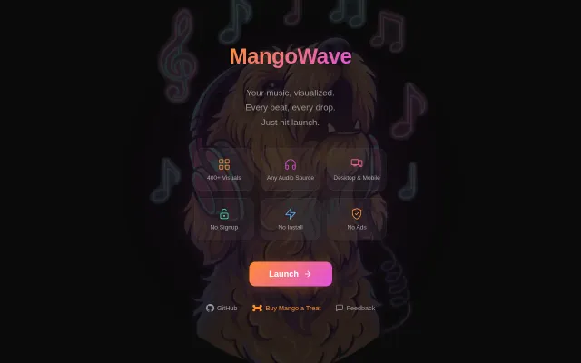MangoWave – Open-source browser audio visualizer