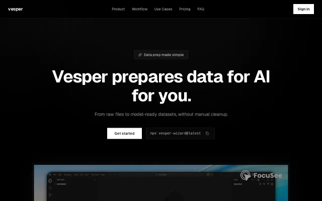 Vesper – MCP-native tool that automates dataset prep for AI agents