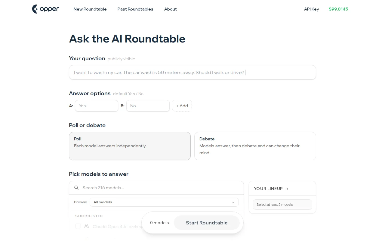 AI Roundtable – Let 200 models debate your question