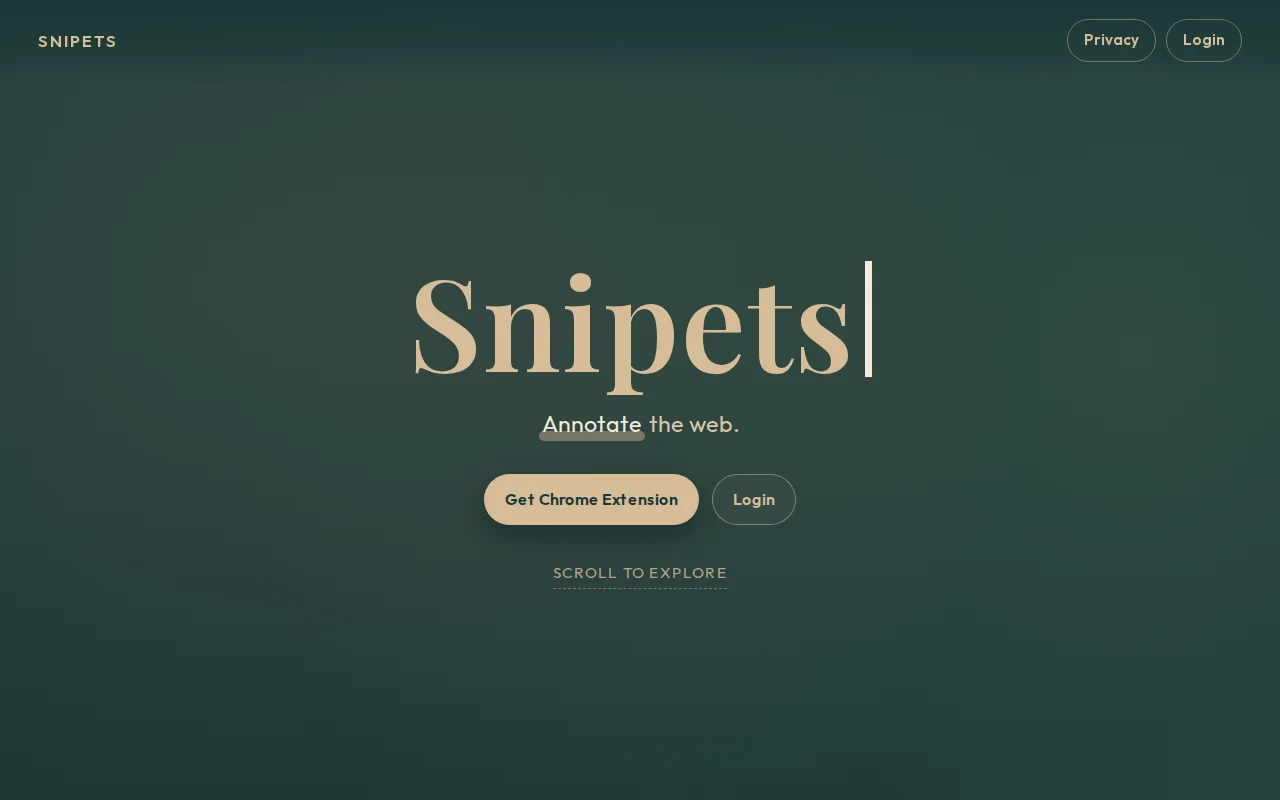 A Chrome extension to save snippets online