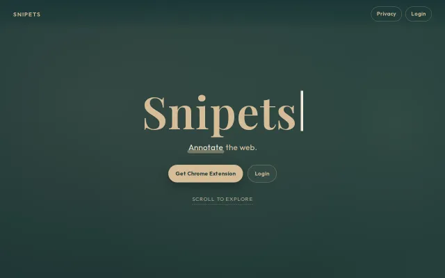 A Chrome extension to save snippets online