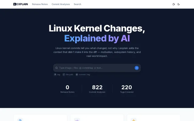 Lexplain – AI-powered Linux kernel change explanations