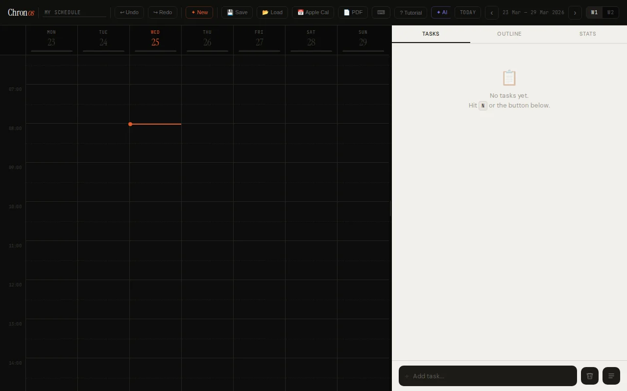 Chronos a Drag-and-Drop Scheduler