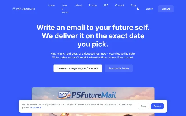 PSFuturemail – Write a letter and forget it until it arrives