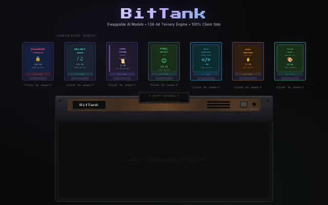 BitTank – 1.58-bit neural networks in 30 KB of vanilla JavaScript