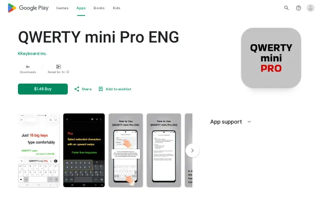 QWERTY mini – a 16-key, 2-row keyboard, now available as a Pro version